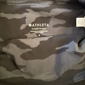 Athleta Black Camo Elation 7/8 Tight